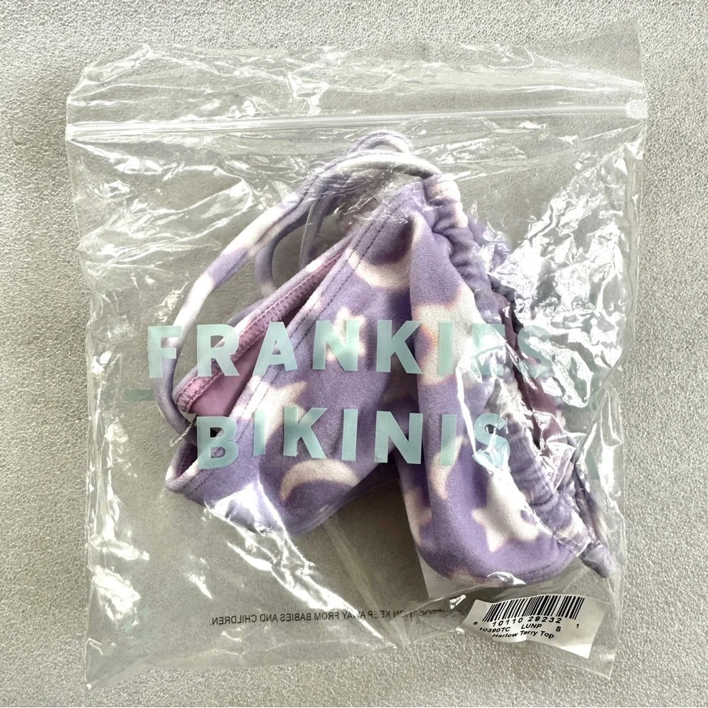 Frankie's Bikinis Terry Moon + Star Bikini Top